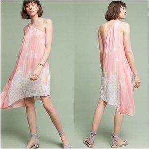 Anthropologie Maeve Avalonne Dress One Shoulder 10